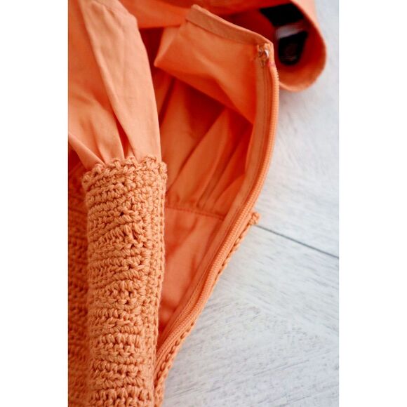 Derek Lam 10 Crosby Women's Sz 00 Peach Antara Cotton A-Line Midi Dress - Picture 10 of 13